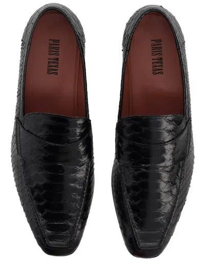 Paris Texas Chic Python-print Loafers With Chunky Heel In Black