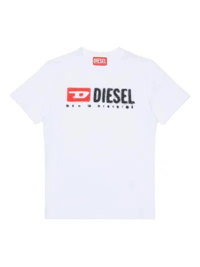 Diesel Kids' T-shirt Cotone Bianco In White