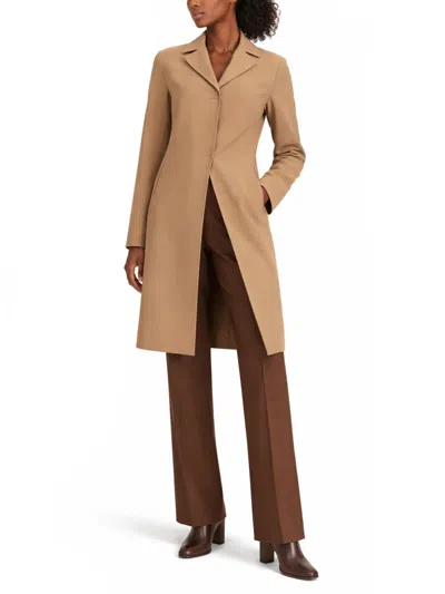 Herno First Act Coat Front Pockets Notch Lapel In Brown
