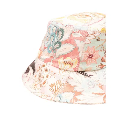Zimmermann Patchwork Floral Hat In Multi
