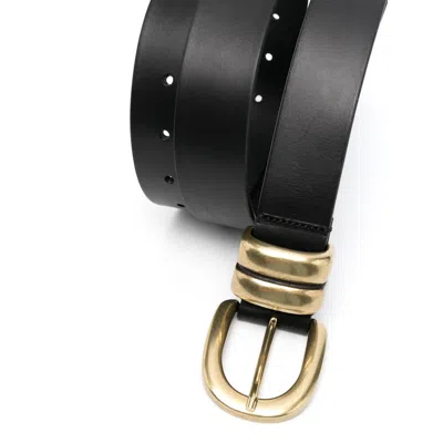 By Malene Birger Buckle Leather Belt In Black