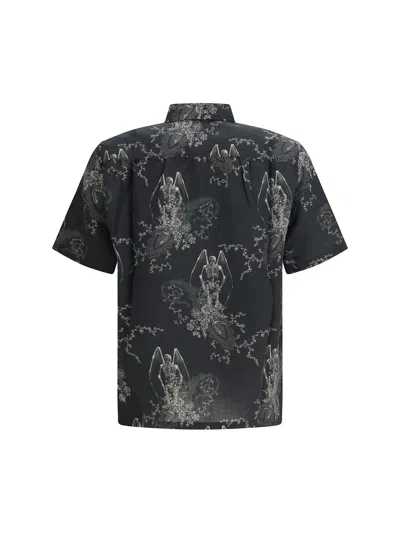 Our Legacy Mens Death Paisley Print Graphic-print Short-sleeve Cotton And Linen Shirt In Multi