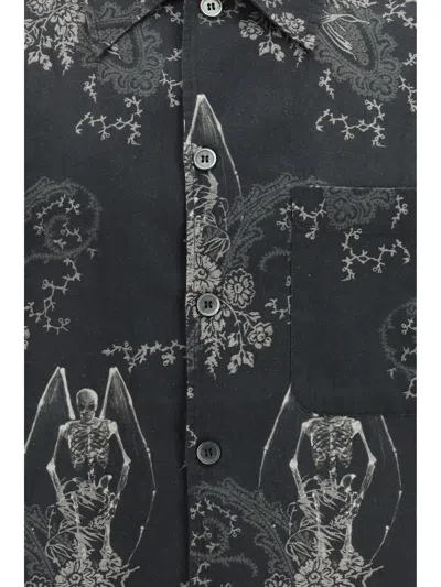 Our Legacy Mens Death Paisley Print Graphic-print Short-sleeve Cotton And Linen Shirt In Multi