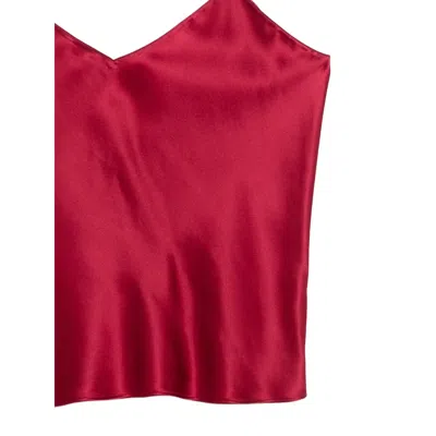 Olivia Von Halle Bliss Russet Red Camisole Set In Pink