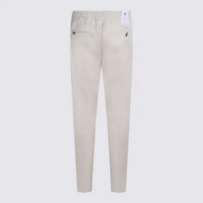 Pt Torino Elasticated Drawstring Trousers In Neutral