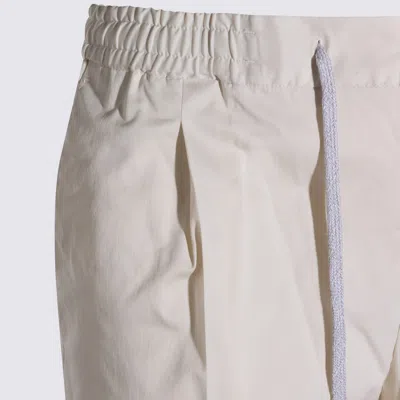 Pt Torino Elasticated Drawstring Trousers In Neutral