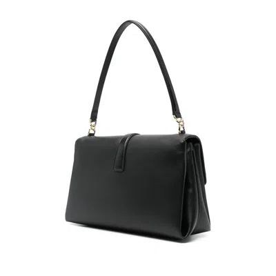 Ferragamo Medium Leather Top Handle Bag In Black
