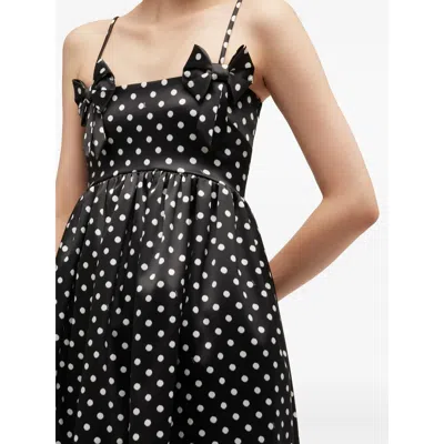 Ganni Multicolor Recycled Polyester Casual Dress In Black