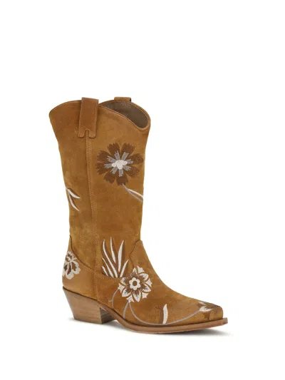 P.a.r.o.s.h Brown Calf Leather Bos Taurus Ankle Boots In Brown