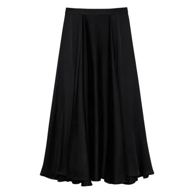 Anine Bing Flared Midi Skirt In Black