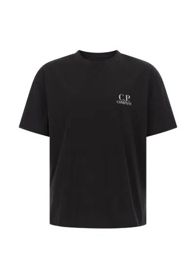 C.p. Company C.p.company Logo-print Short-sleeve Tee In Black