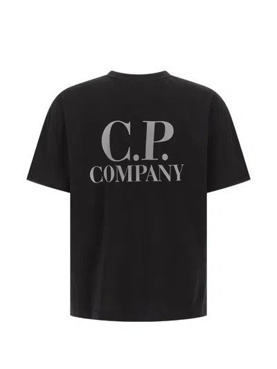 C.p. Company C.p.company Logo-print Short-sleeve Tee In Black