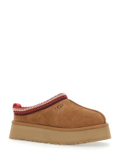 Ugg Platform Slip-on Shoes With Decorative Braided Trim In Brown