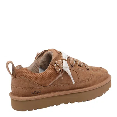 Ugg Suede And Mesh Sneakers With Trekking Laces In Brown