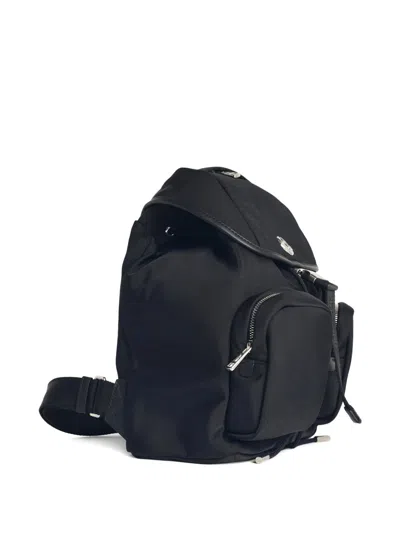 Moncler Functional Polyester Backpack With Multiple Pockets In Black