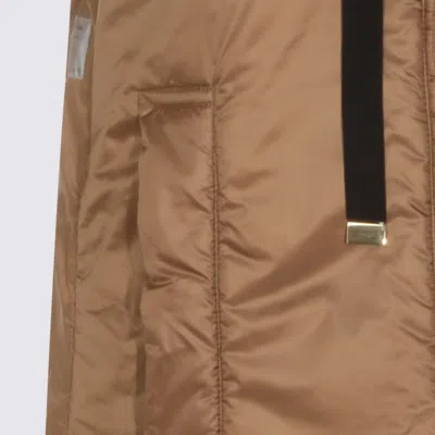 Max Mara The Cube Camel Down Jacket In Brown