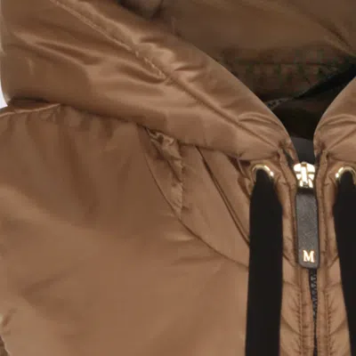Max Mara The Cube Camel Down Jacket In Brown