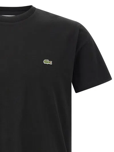 Lacoste Logo Patch T-shirt In Black