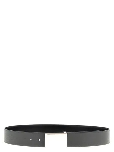 Givenchy Adjustable Reversible Metal Shape Belt In Black