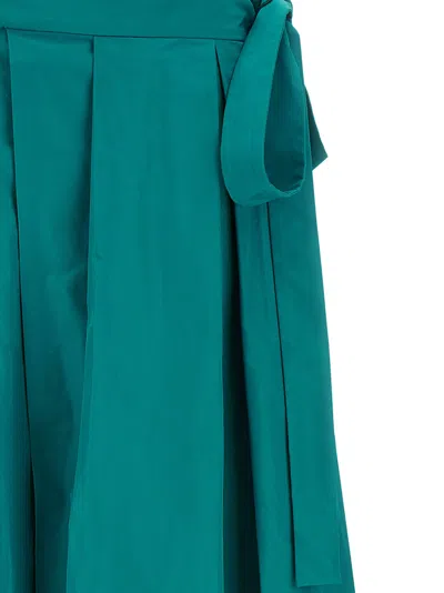 Pinko Raponzolo High Waist Maxi Pleated Skirt In Multi