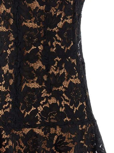 Self-portrait Lace Crystal Embellished Mini Dress In Black