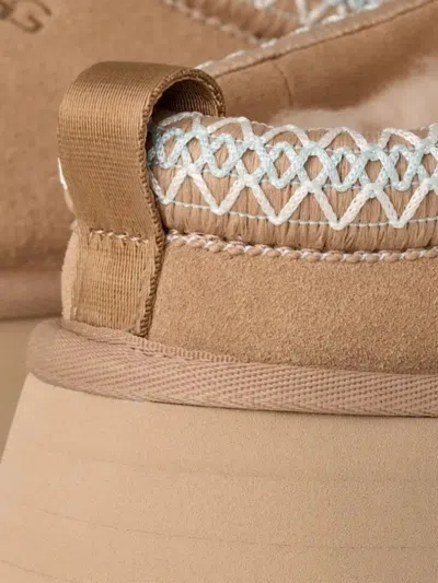 Ugg Tazz Beige Sabot With Embossed Logo In Suede Woman In Multi
