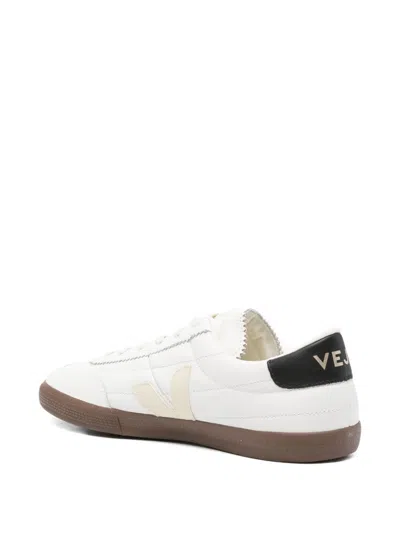 Veja Panenka Leather Sneakers In White And Cream In Neutral