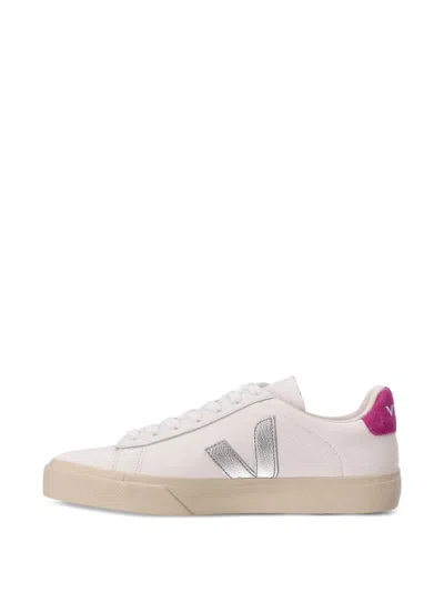 Veja Sneakers Campo Chromefree White Silver Ultraviolet In Multi