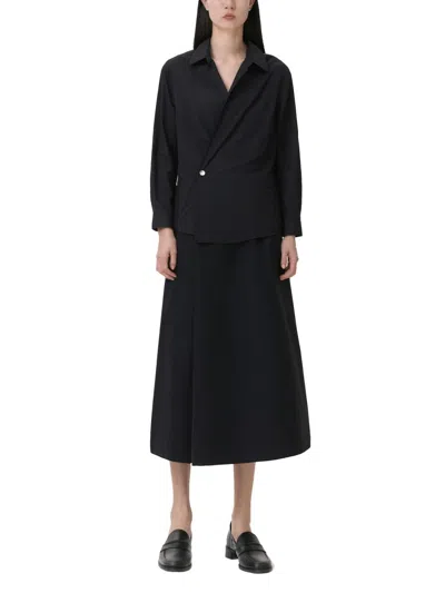 Alexander Wang Pre-styled Wrap Mini Dress In Cotton In Black