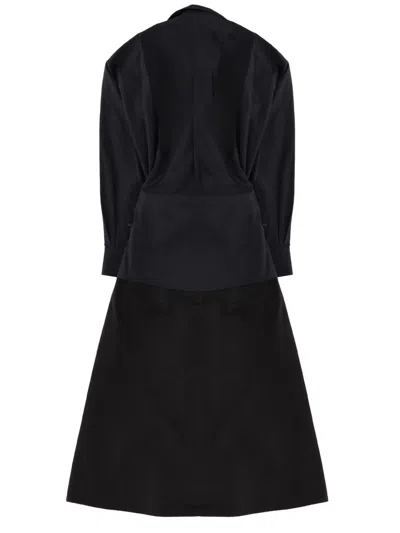 Alexander Wang Pre-styled Wrap Mini Dress In Cotton In Black