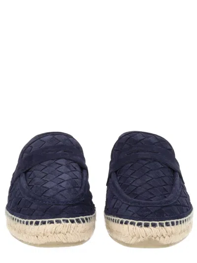 Castaã±er Java Blue Espadrillas With Contrasting Stitching And Pull-tab At The Heel In Suede Man In Multi