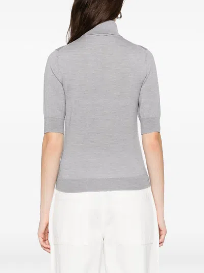 Herskind Collared Knit T-shirt In Gray