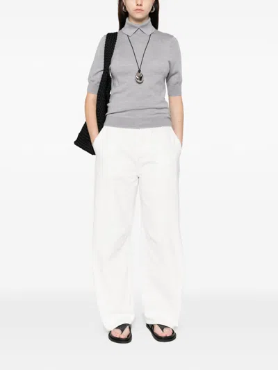 Herskind Collared Knit T-shirt In Gray