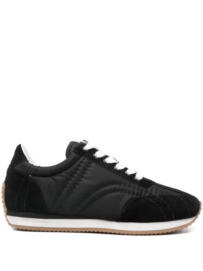 Totême Casual Low Top Sneakers With Quilted Design In Black