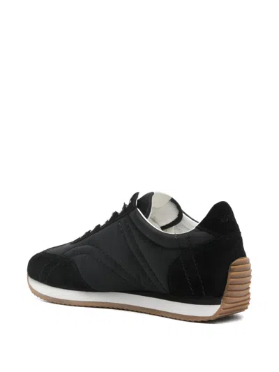 Totême Casual Low Top Sneakers With Quilted Design In Black
