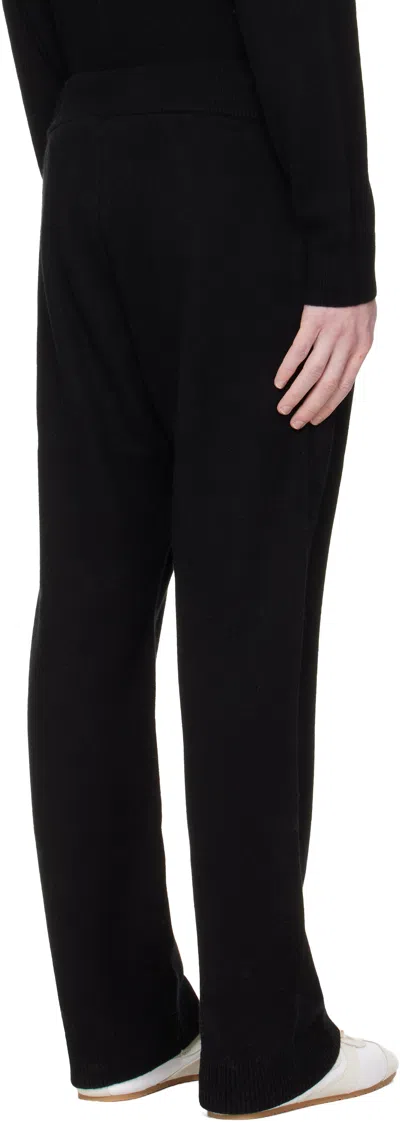 Entire Studios Black Knit Lounge Pants In Black