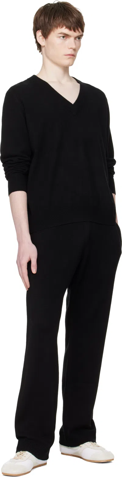 Entire Studios Black Knit Lounge Pants In Black