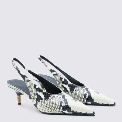 Khaite Bella Python-embossed Leather Pump In Black