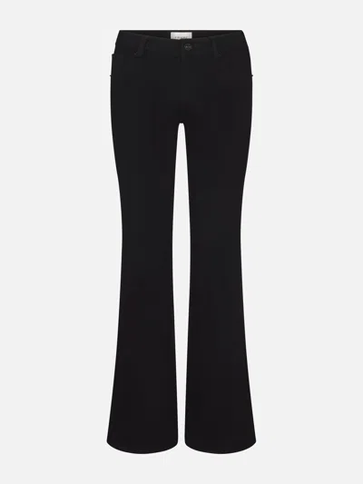Frame Arrow High Rise Bootcut Jeans In Black In Black