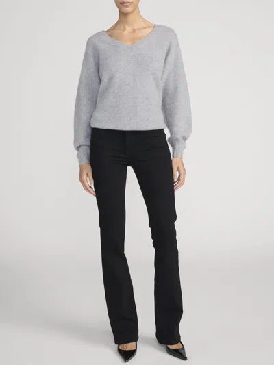 Frame Arrow High Rise Bootcut Jeans In Black In Black