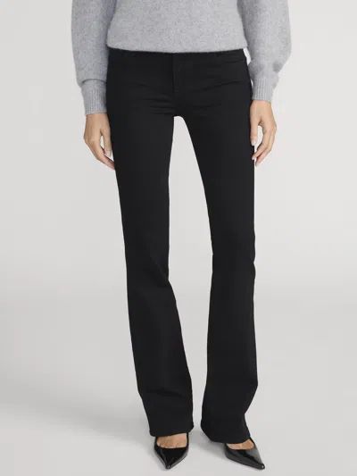 Frame Arrow High Rise Bootcut Jeans In Black In Black