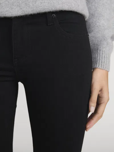 Frame Arrow High Rise Bootcut Jeans In Black In Black
