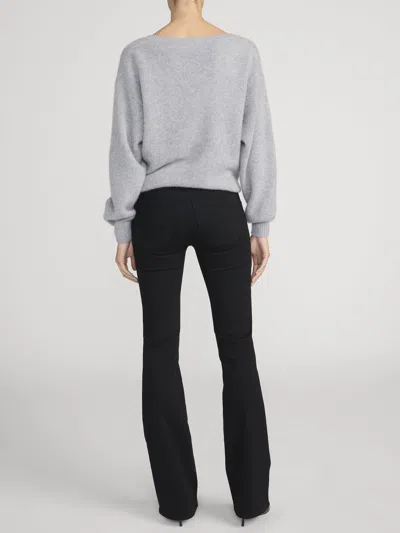 Frame Arrow High Rise Bootcut Jeans In Black In Black
