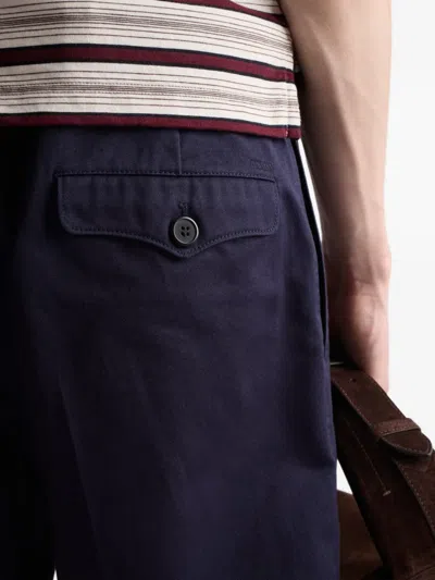 Prada Cotton Bermudas In Blue