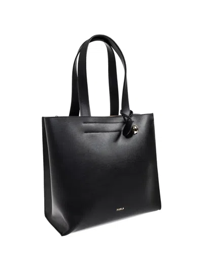 Furla Divide It Borsa Shopping S Nero Nero Pelle Di Vitello Sidney Donna In Black