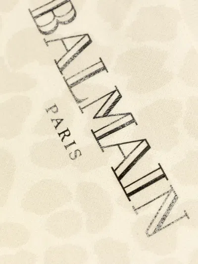 Balmain Pattern Crop Sweater In Neutral