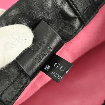 Pre-owned Gucci Logo Drawstring Backpack Printed Leather Pink Leather Backpack Bag ()