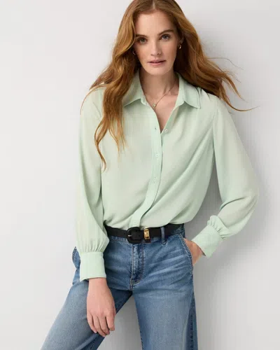 White House Black Market Soft Shirt In Green