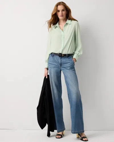 White House Black Market Soft Shirt In Green