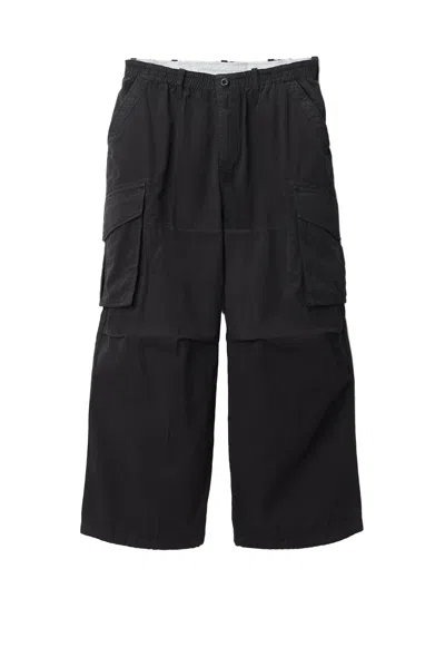 Alexander Wang Elastic Mid-rise Cargo Pants In Black